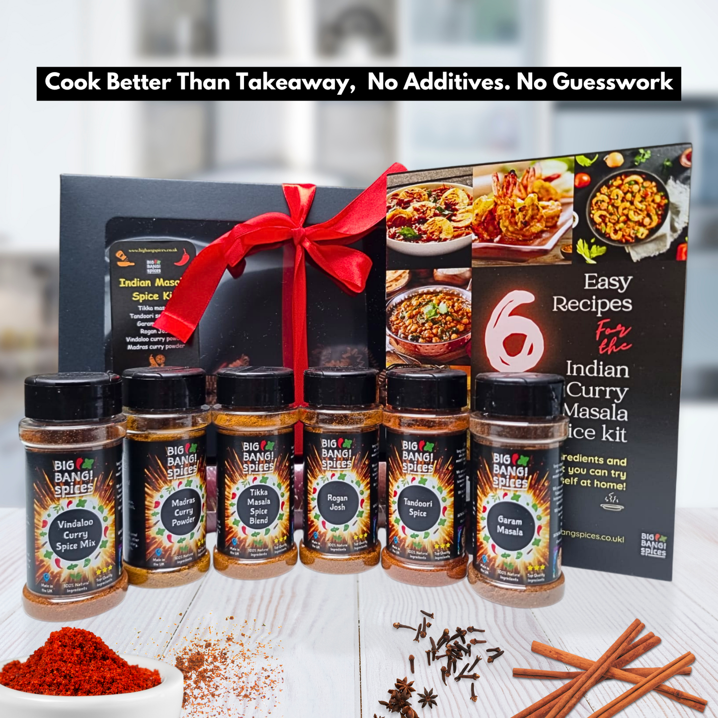 Indian Masala Spice Kit – 6 Bold Curry Blends + Free Recipe Guide