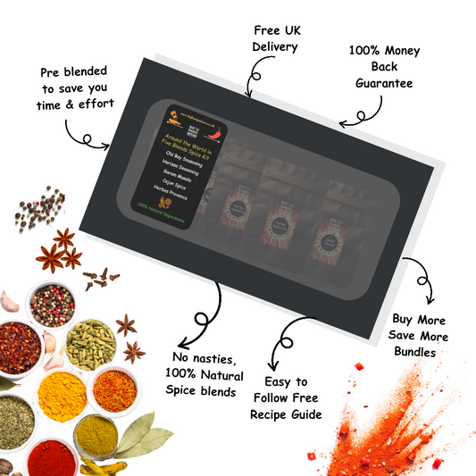 🌍✨ Around the World in Five Blends Spice Kit, with FREE RECIPE GUIDE