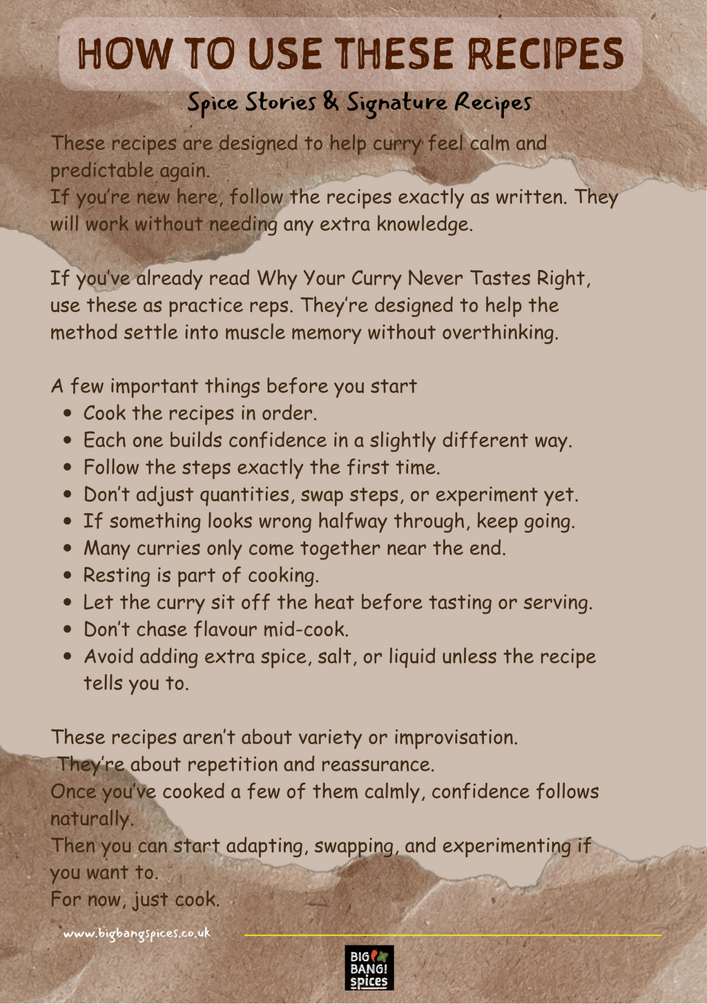 Ebook: The Six Classic Curries That Build Confidence