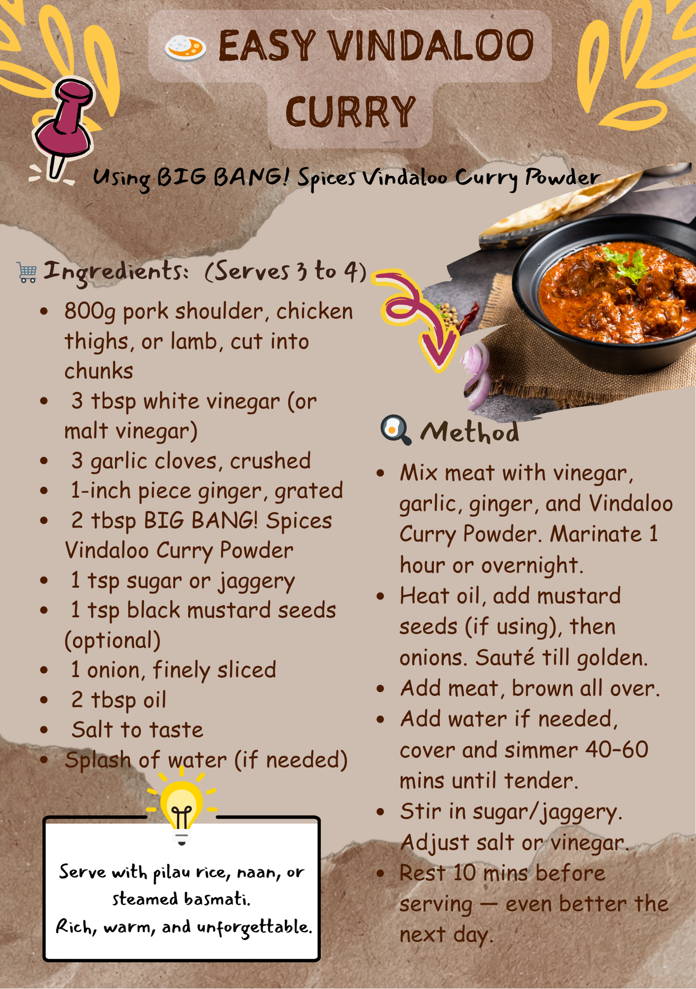 Ebook: 6 Easy Recipes using the Indian Masala Spice Kit