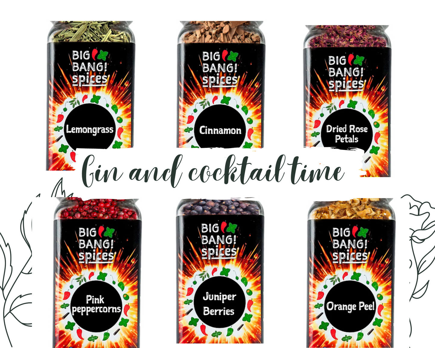 Gin and cocktail spice kit with FREE recipe guide